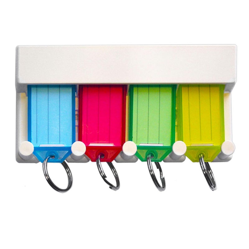 Lucky Line Key Tag Rack with 4 Tags, Multi Color (60540) - Image 2